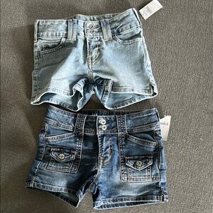 GAP Kids Denim Shorts Set - Light Blue and Dark Blue Girls Size 6
